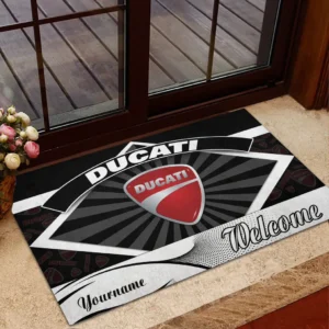 Ducatti Doormat, Gift For Ducatti Lovers, Gift For Him, Husband, Boyfriend CAR1903052530 - Black