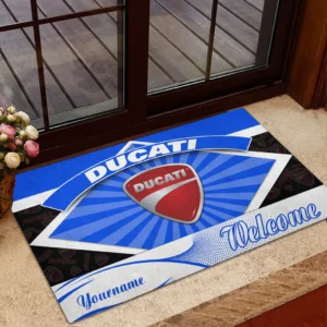 Ducatti Doormat, Gift For Ducatti Lovers, Gift For Him, Husband, Boyfriend CAR1903052530 - Blue