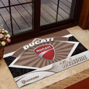 Ducatti Doormat, Gift For Ducatti Lovers, Gift For Him, Husband, Boyfriend CAR1903052530 - Brown