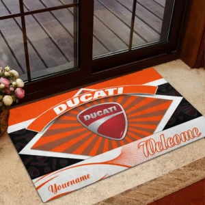 Ducatti Doormat, Gift For Ducatti Lovers, Gift For Him, Husband, Boyfriend CAR1903052530 - Orange