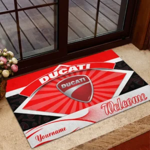Ducatti Doormat, Gift For Ducatti Lovers, Gift For Him, Husband, Boyfriend CAR1903052530 - Red