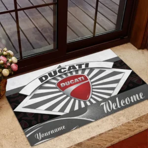 Ducatti Doormat, Gift For Ducatti Lovers, Gift For Him, Husband, Boyfriend CAR1903052530 - Grey