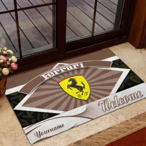 Ferrari Doormat, Gift For Ferrari Lovers, Gift For Him, Husband, Boyfriend CAR1903052531 - Brown