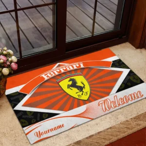 Ferrari Doormat, Gift For Ferrari Lovers, Gift For Him, Husband, Boyfriend CAR1903052531 - Orange