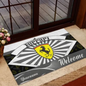 Ferrari Doormat, Gift For Ferrari Lovers, Gift For Him, Husband, Boyfriend CAR1903052531 - Grey