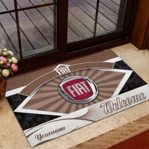 Fiat Doormat, Gift For Fiat Lovers, Gift For Him, Husband, Boyfriend CAR1903052532 - Brown