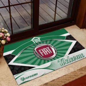 Fiat Doormat, Gift For Fiat Lovers, Gift For Him, Husband, Boyfriend CAR1903052532 - Green