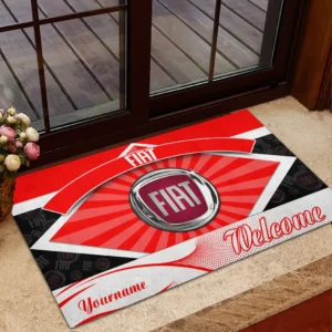 Fiat Doormat, Gift For Fiat Lovers, Gift For Him, Husband, Boyfriend CAR1903052532 - Red