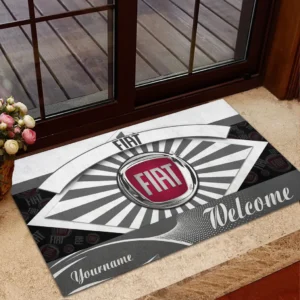 Fiat Doormat, Gift For Fiat Lovers, Gift For Him, Husband, Boyfriend CAR1903052532 - Grey