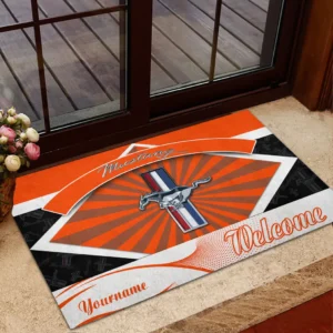 Ford Mustang Doormat, Gift For Ford Mustang Lovers, Gift For Him, Husband, Boyfriend CAR1903052534 - Orange