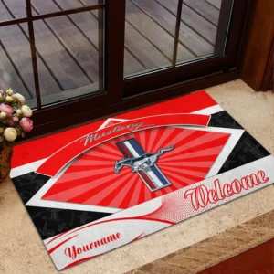Ford Mustang Doormat, Gift For Ford Mustang Lovers, Gift For Him, Husband, Boyfriend CAR1903052534 - Red