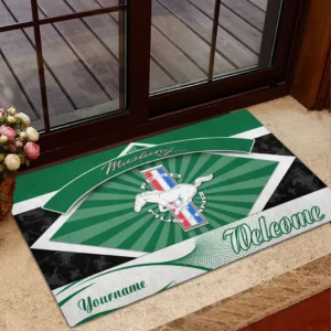 Ford Mustang Doormat, Gift For Ford Mustang Lovers, Gift For Him, Husband, Boyfriend CAR1903052537 - Green