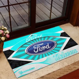 Ford Doormat, Gift For Ford Lovers, Gift For Him, Husband, Boyfriend CAR1903052539 - Cyan
