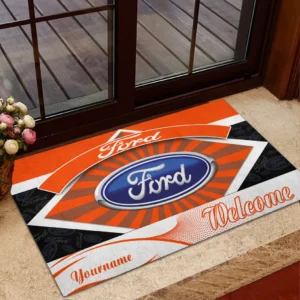 Ford Doormat, Gift For Ford Lovers, Gift For Him, Husband, Boyfriend CAR1903052539 - Orange