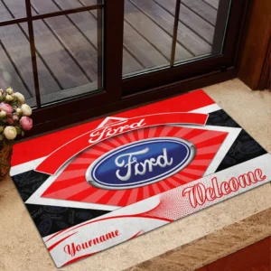 Ford Doormat, Gift For Ford Lovers, Gift For Him, Husband, Boyfriend CAR1903052539 - Red