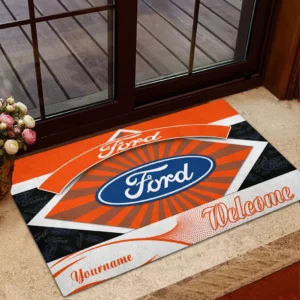 Ford Doormat, Gift For Ford Lovers, Gift For Him, Husband, Boyfriend CAR1903052540 - Orange