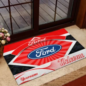 Ford Doormat, Gift For Ford Lovers, Gift For Him, Husband, Boyfriend CAR1903052540 - Red