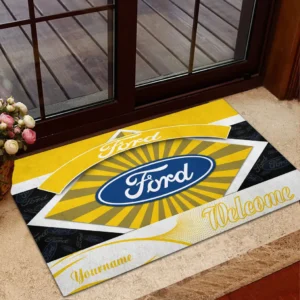 Ford Doormat, Gift For Ford Lovers, Gift For Him, Husband, Boyfriend CAR1903052540 - Yellow