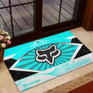 Fox Racing Doormat, Gift For Fox Racing Lovers, Gift For Him, Husband, Boyfriend CAR1903052541 - Cyan