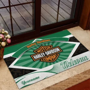 Harley Davidson Doormat, Gift For Harley Davidson Lovers, Gift For Him, Husband, Boyfriend CAR1903052544 - Green
