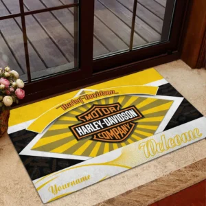 Harley Davidson Doormat, Gift For Harley Davidson Lovers, Gift For Him, Husband, Boyfriend CAR1903052544 - Yellow
