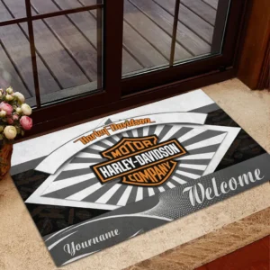 Harley Davidson Doormat, Gift For Harley Davidson Lovers, Gift For Him, Husband, Boyfriend CAR1903052544 - Grey