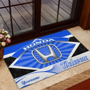 Honda Doormat, Gift For Honda Lovers, Gift For Him, Husband, Boyfriend CAR1903052547 - Blue