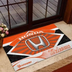 Honda Doormat, Gift For Honda Lovers, Gift For Him, Husband, Boyfriend CAR1903052547 - Orange