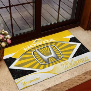 Honda Doormat, Gift For Honda Lovers, Gift For Him, Husband, Boyfriend CAR1903052547 - Yellow