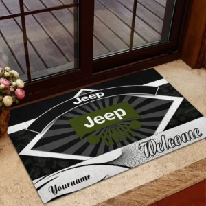 Jeep Doormat, Gift For Jeep Lovers, Gift For Him, Husband, Boyfriend CAR1903052553 - Black