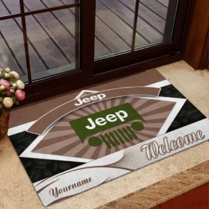 Jeep Doormat, Gift For Jeep Lovers, Gift For Him, Husband, Boyfriend CAR1903052553 - Brown