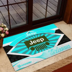 Jeep Doormat, Gift For Jeep Lovers, Gift For Him, Husband, Boyfriend CAR1903052553 - Cyan