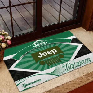 Jeep Doormat, Gift For Jeep Lovers, Gift For Him, Husband, Boyfriend CAR1903052553 - Green