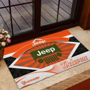 Jeep Doormat, Gift For Jeep Lovers, Gift For Him, Husband, Boyfriend CAR1903052553 - Orange