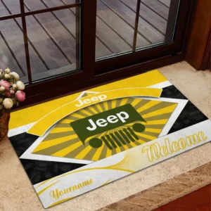 Jeep Doormat, Gift For Jeep Lovers, Gift For Him, Husband, Boyfriend CAR1903052553 - Yellow