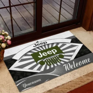 Jeep Doormat, Gift For Jeep Lovers, Gift For Him, Husband, Boyfriend CAR1903052553 - Grey