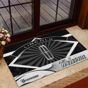 Lincoln Doormat, Gift For Lincoln Lovers, Gift For Him, Husband, Boyfriend CAR1903052559 - Black