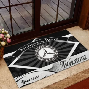 Mercedes Benz Doormat, Gift For Mercedes Benz Lovers, Gift For Him, Husband, Boyfriend CAR1903052568 - Black