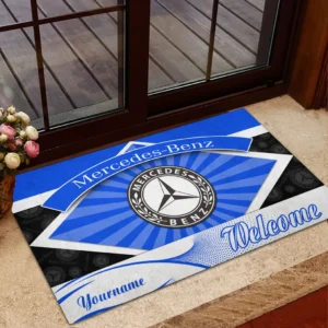 Mercedes Benz Doormat, Gift For Mercedes Benz Lovers, Gift For Him, Husband, Boyfriend CAR1903052568 - Blue