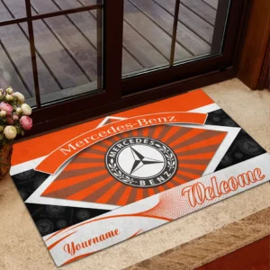 Mercedes Benz Doormat, Gift For Mercedes Benz Lovers, Gift For Him, Husband, Boyfriend CAR1903052568 - Orange