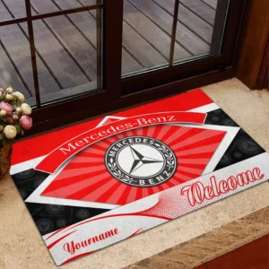 Mercedes Benz Doormat, Gift For Mercedes Benz Lovers, Gift For Him, Husband, Boyfriend CAR1903052568 - Red