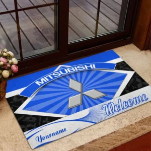 Mitsubishi Doormat, Gift For Mitsubishi Lovers, Gift For Him, Husband, Boyfriend CAR1903052573 - Blue