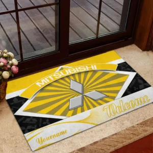 Mitsubishi Doormat, Gift For Mitsubishi Lovers, Gift For Him, Husband, Boyfriend CAR1903052573 - Yellow
