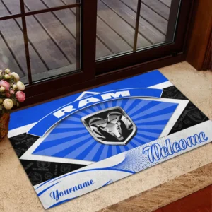 Ram Truck Doormat, Gift For Ram Truck Lovers, Gift For Him, Husband, Boyfriend CAR1903052581 - Blue