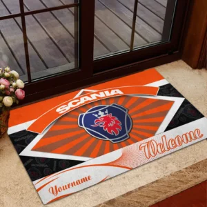 Scania Doormat, Gift For Scania Lovers, Gift For Him, Husband, Boyfriend CAR1903052585 - Orange