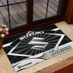 Suzuki Doormat, Gift For Suzuki Lovers, Gift For Him, Husband, Boyfriend CAR1903052589 - Black