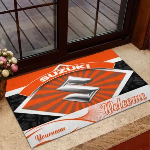 Suzuki Doormat, Gift For Suzuki Lovers, Gift For Him, Husband, Boyfriend CAR1903052589 - Orange