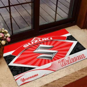 Suzuki Doormat, Gift For Suzuki Lovers, Gift For Him, Husband, Boyfriend CAR1903052589 - Red