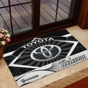 Toyota Doormat, Gift For Toyota Lovers, Gift For Him, Husband, Boyfriend CAR1903052593 - Black