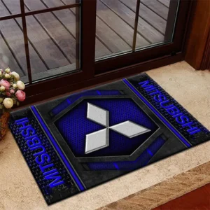 Mitsubishi Doormat, Welcome Mat Gift For Mitsubishi Lovers CAR194032125280 - Blue